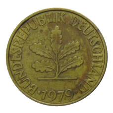 Монета 10 пфеннигов 1979 года D Германия (аверс)
