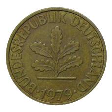 Монета 10 пфеннигов 1979 года D Германия (аверс)