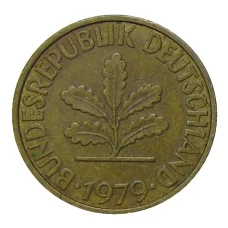 Монета 10 пфеннигов 1979 года D Германия (аверс)