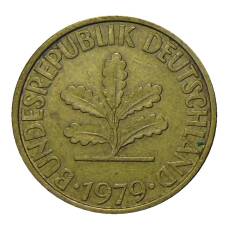 Монета 10 пфеннигов 1979 года D Германия (аверс)