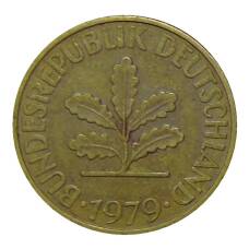 Монета 10 пфеннигов 1979 года F Германия (аверс)