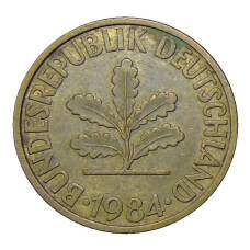 Монета 10 пфеннигов 1984 года D Германия (аверс)