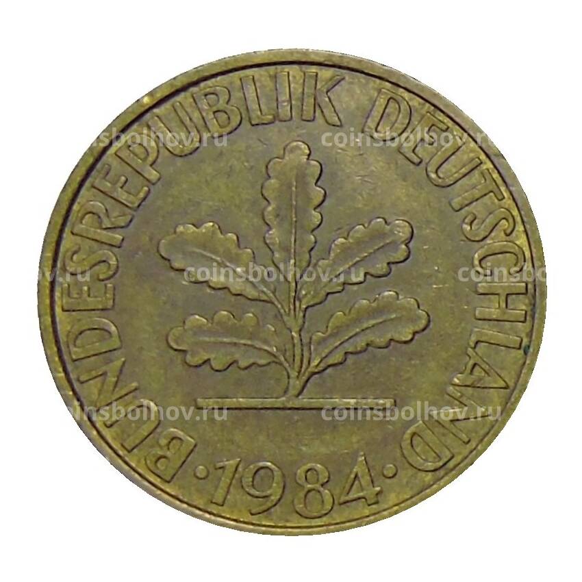 Монета 10 пфеннигов 1984 года J Германия