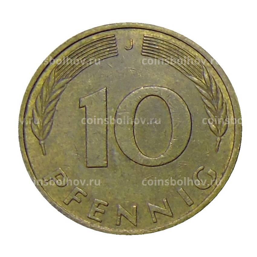 Монета 10 пфеннигов 1984 года J Германия (вид 2)