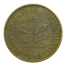 Монета 10 пфеннигов 1984 года F Германия (аверс)