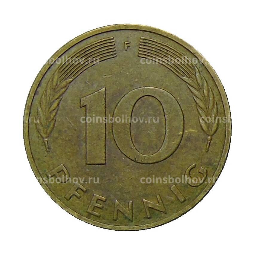 Монета 10 пфеннигов 1984 года F Германия (вид 2)