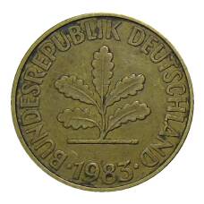 Монета 10 пфеннигов 1983 года F Германия (аверс)