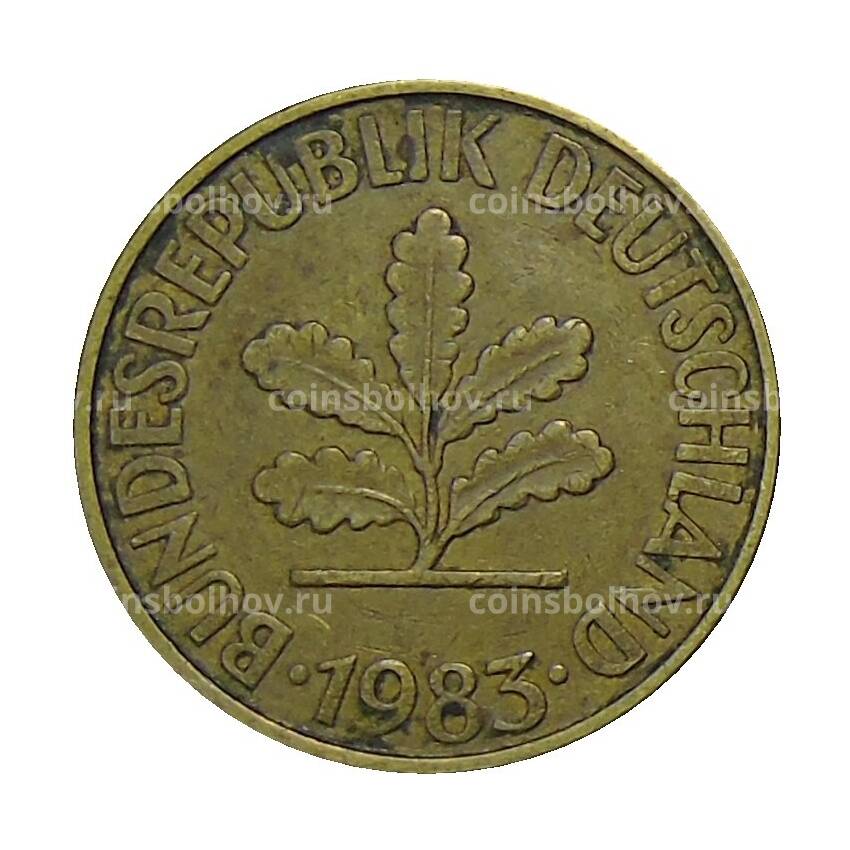 Монета 10 пфеннигов 1983 года F Германия