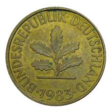Монета 10 пфеннигов 1983 года F Германия (аверс)