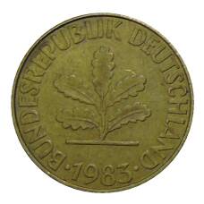 Монета 10 пфеннигов 1983 года J Германия (аверс)