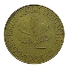 Монета 10 пфеннигов 1983 года J Германия (аверс)