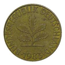 Монета 10 пфеннигов 1983 года J Германия (аверс)