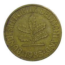 Монета 10 пфеннигов 1983 года G Германия (аверс)