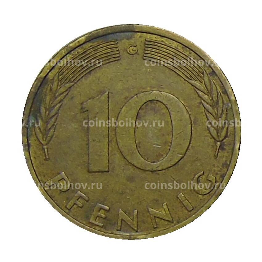 Монета 10 пфеннигов 1983 года G Германия (вид 2)