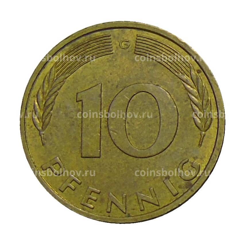 Монета 10 пфеннигов 1988 года G Германия (вид 2)