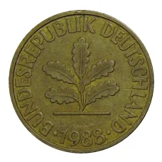 Монета 10 пфеннигов 1988 года G Германия (аверс)