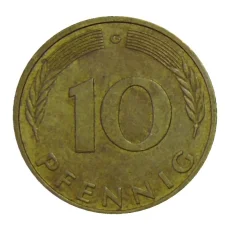 Монета 10 пфеннигов 1988 года G Германия (реверс)