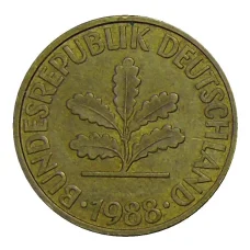 Монета 10 пфеннигов 1988 года D Германия (аверс)