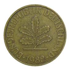 Монета 10 пфеннигов 1988 года D Германия (аверс)