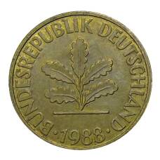 Монета 10 пфеннигов 1988 года D Германия (аверс)