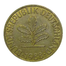 Монета 10 пфеннигов 1988 года D Германия (аверс)