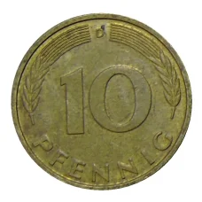 Монета 10 пфеннигов 1988 года D Германия (реверс)