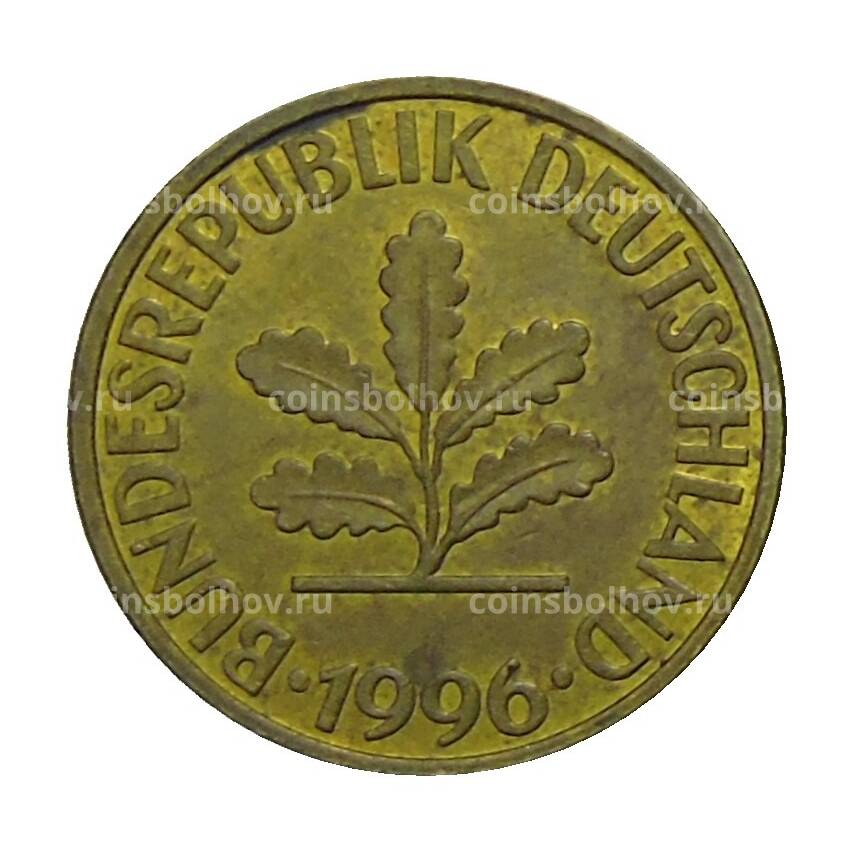 Монета 10 пфеннигов 1996 года D Германия