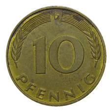 Монета 10 пфеннигов 1996 года D Германия (реверс)