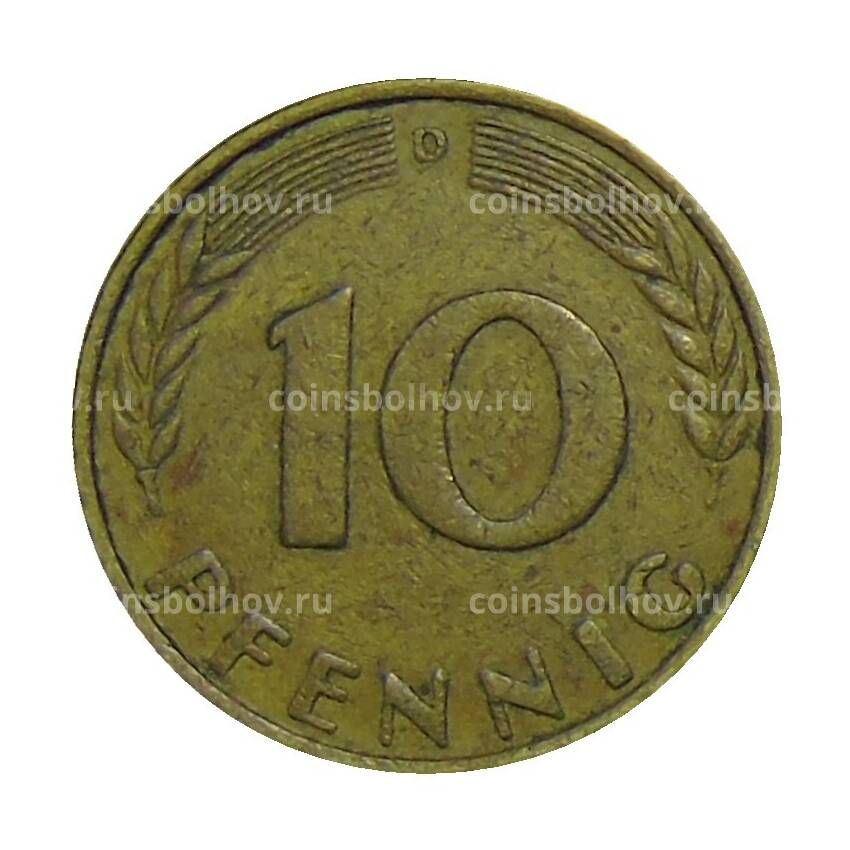 Монета 10 пфеннигов 1968 года D Германия (вид 2)