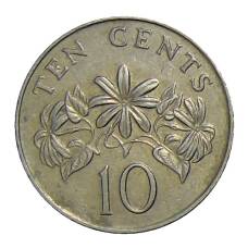 Монета 10 центов 1986 года Сингапур (аверс)