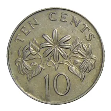 Монета 10 центов 1986 года Сингапур (аверс)