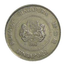 Монета 10 центов 1986 года Сингапур (реверс)