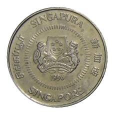 Монета 10 центов 1986 года Сингапур (реверс)
