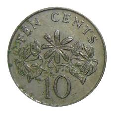 Монета 10 центов 1986 года Сингапур (аверс)