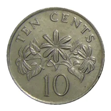 Монета 10 центов 1986 года Сингапур (аверс)