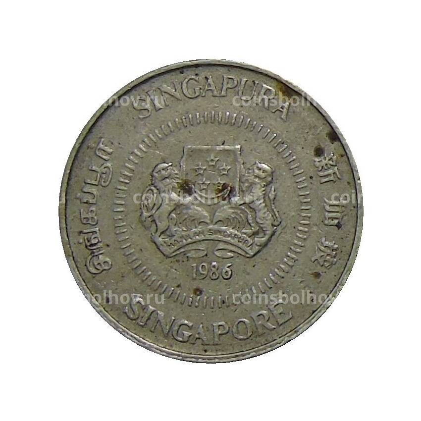 Монета 10 центов 1986 года Сингапур