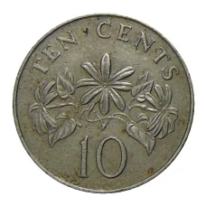 Монета 10 центов 1986 года Сингапур (реверс)