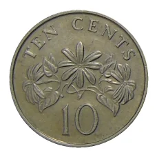 Монета 10 центов 1987 года Сингапур (реверс)