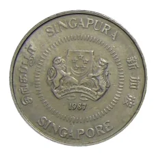 Монета 10 центов 1987 года Сингапур (аверс)