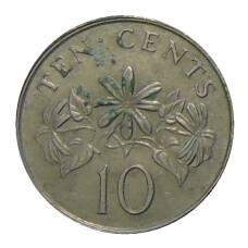 Монета 10 центов 1987 года Сингапур (реверс)