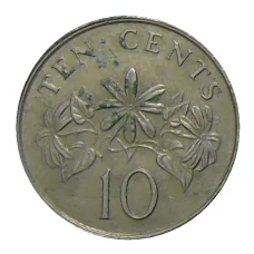 Монета 10 центов 1987 года Сингапур (реверс)