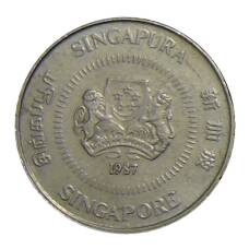 Монета 10 центов 1987 года Сингапур (аверс)