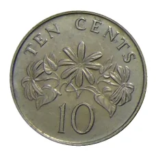 Монета 10 центов 1987 года Сингапур (реверс)