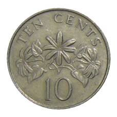 Монета 10 центов 1987 года Сингапур (реверс)