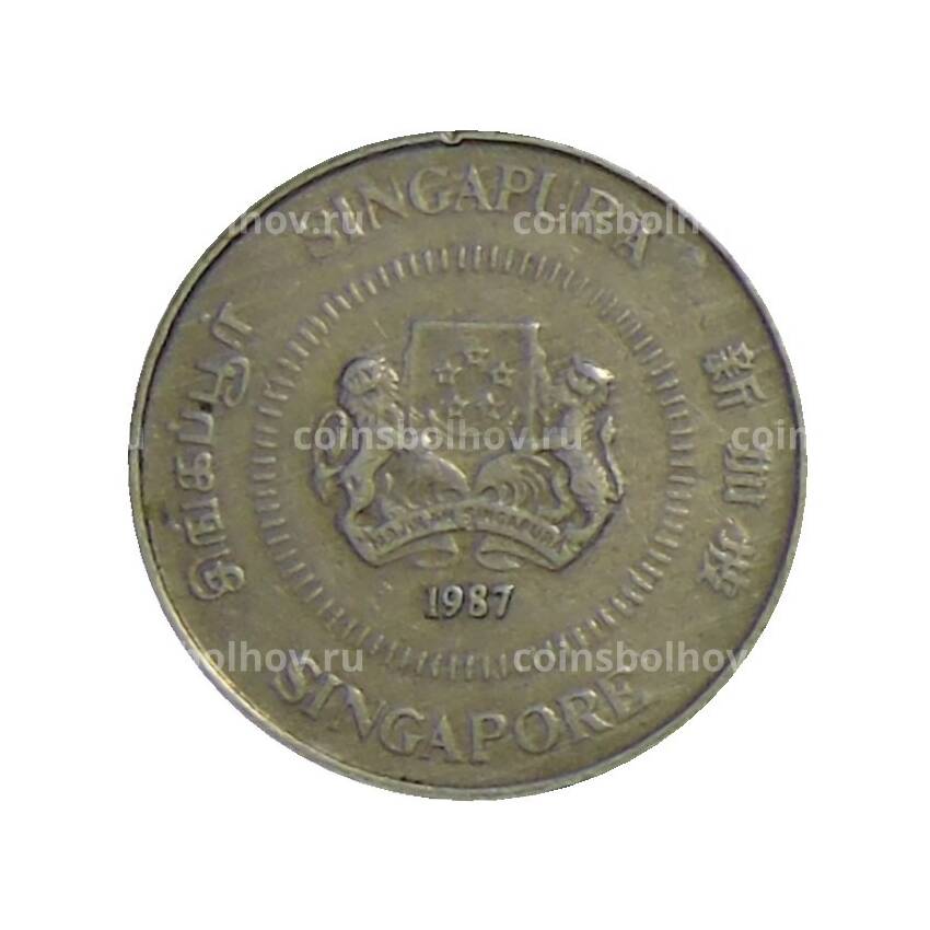 Монета 10 центов 1987 года Сингапур