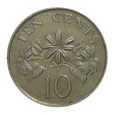 Монета 10 центов 1987 года Сингапур (реверс)