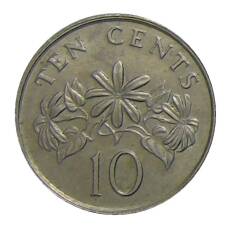 Монета 10 центов 1988 года Сингапур (реверс)