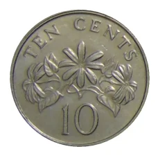 Монета 10 центов 1988 года Сингапур (реверс)