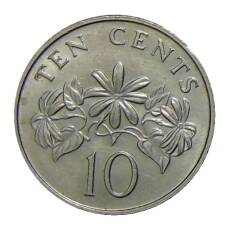Монета 10 центов 1988 года Сингапур (реверс)