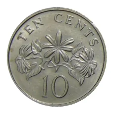 Монета 10 центов 1988 года Сингапур (реверс)